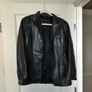 Emanuel Ungaro Liberte Vintage Black Leather Jacket